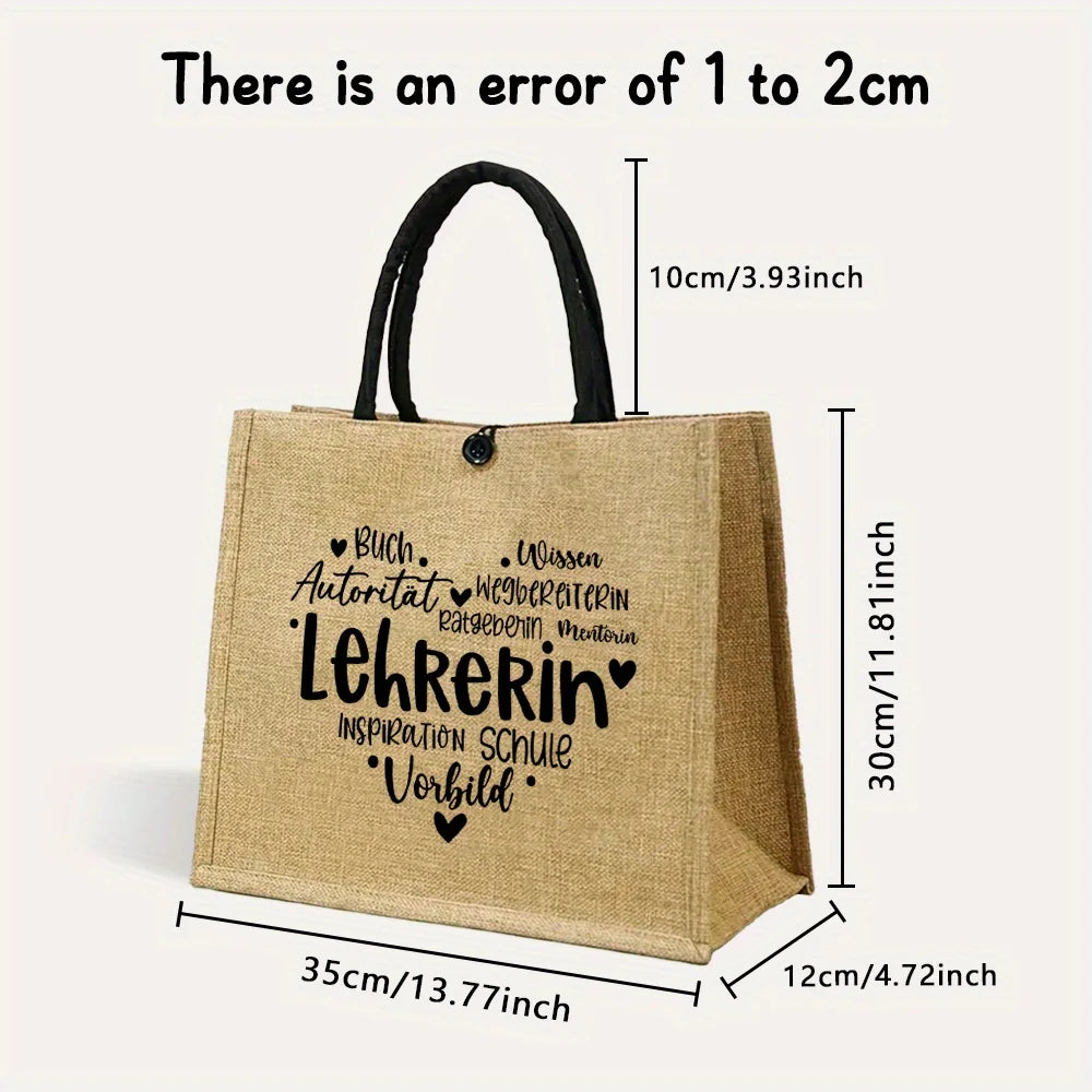 Sac Tote Lin Léger Chic Plage Voyage Shopping - Cadeau Écologique Réutilisable