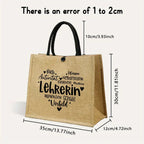 Sac Tote Lin Léger Chic Plage Voyage Shopping - Cadeau Écologique Réutilisable