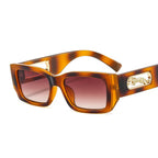 Lunettes de Soleil Rectangulaires Petites Unisexe — Vintage UV400 Travel