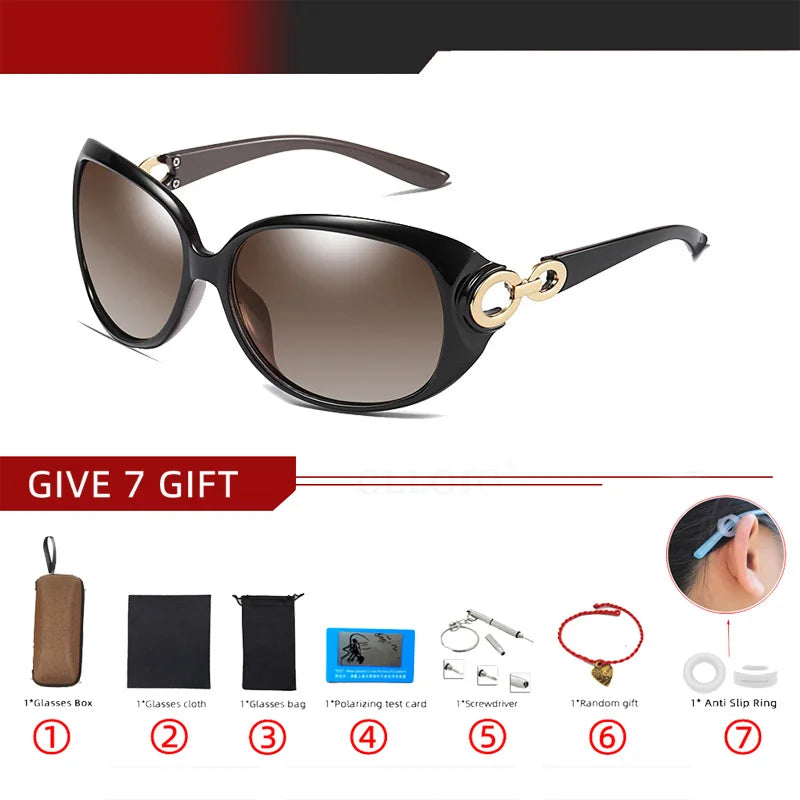 Lunettes de Soleil Polarisées Femme Luxury - Design Vintage