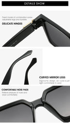 Men's Square Luxury Sunglasses — Retro Design UV400