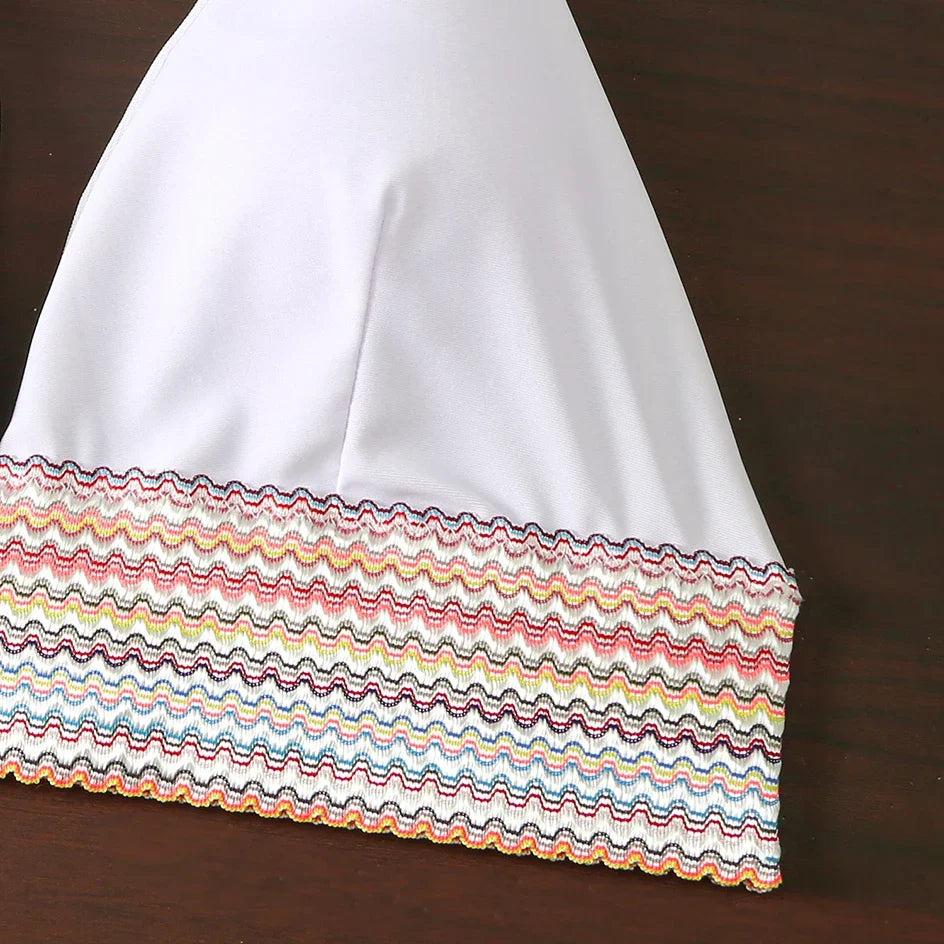 Bikini Sexy 2026 Femme Halter Thong Taille Haute - Maillot de Bain Brésilien Deux Pièces