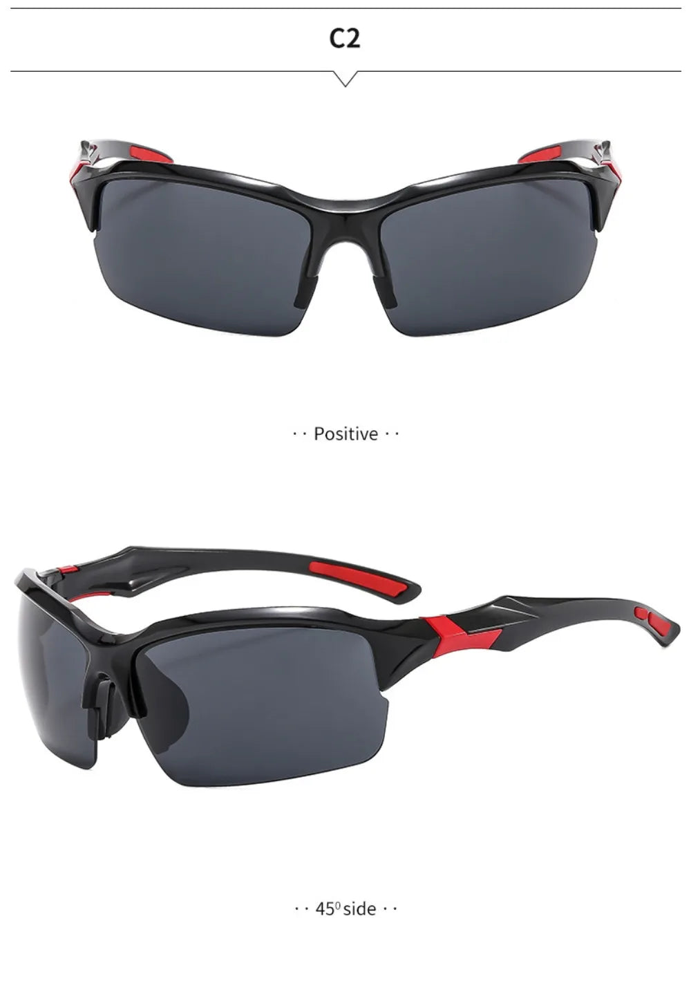 Lunettes de Soleil Sport Cyclisme Homme - Polarisées Légères Coupe-Vent