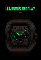Montre Homme Sport Chronographe Waterproof — Quartz Multifonction 3ATM