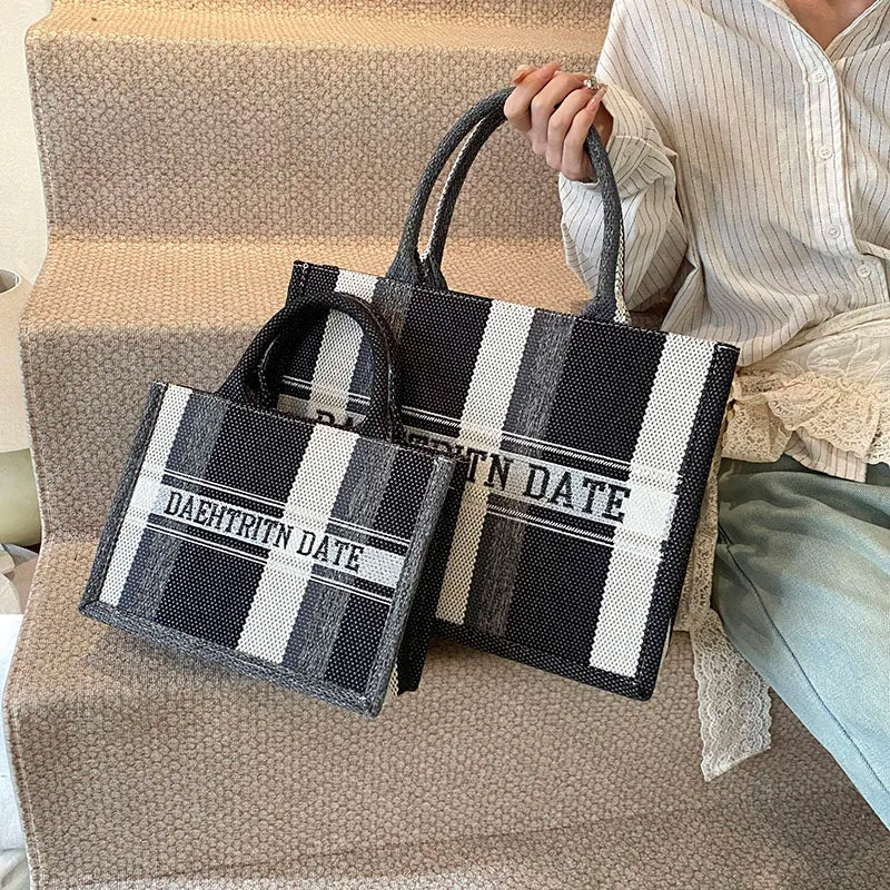 Sac de Plage Boho Fashion Grande Capacité - Tote Canvas Designer Été 2025