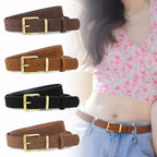 Cinturón de gamuza prémium para mujer — Hebilla elegante y versátil FuturaTrend