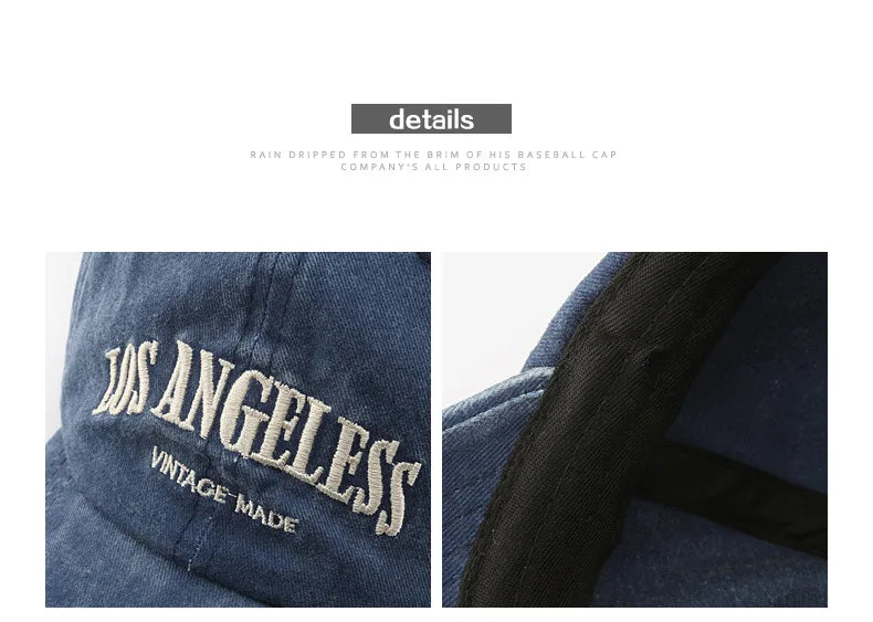 Casquette Baseball Coton Brodée Fashion - Snapback Rétro Ajustable Unisexe Casual