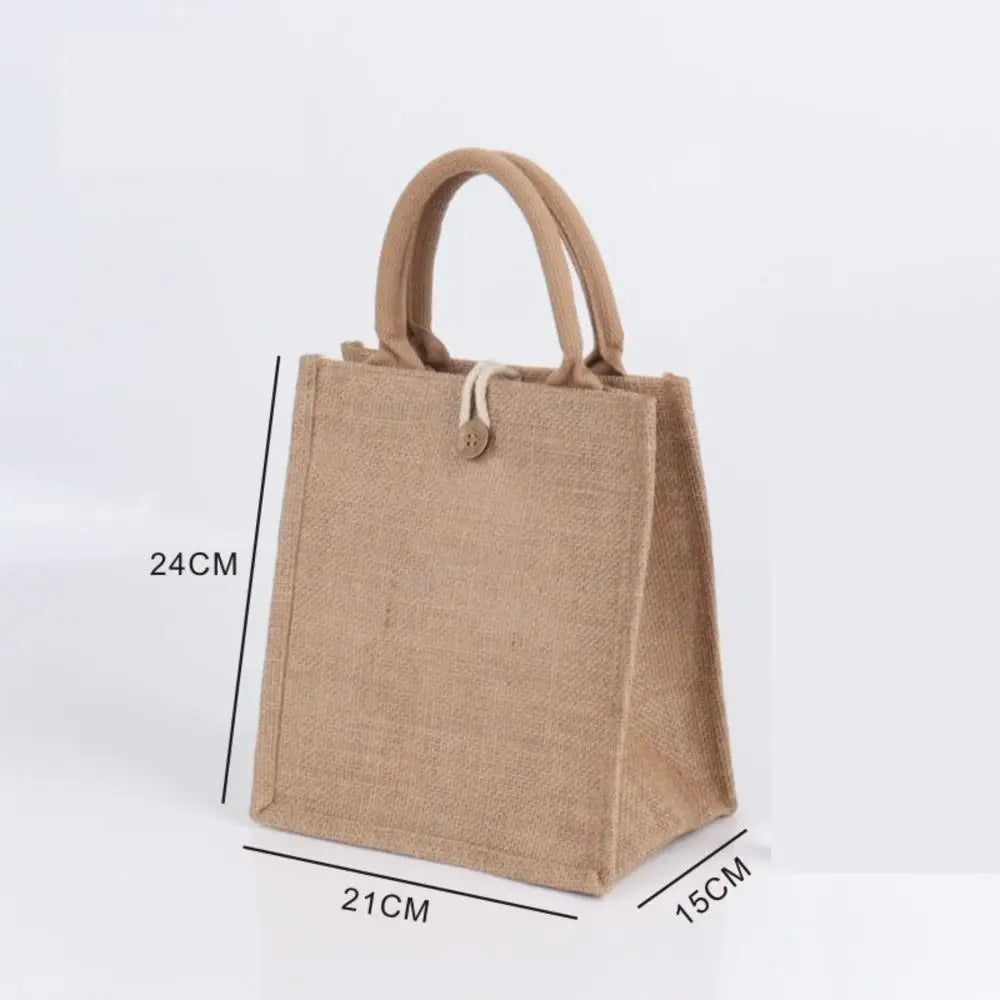 Sac Tote Lin Toile de Jute Femme Plage Écologique - Shopping Épaule Tailles Multiples