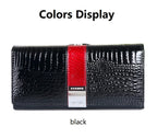 Cartera de mujer de piel de cocodrilo de lujo – Clutch largo premium FuturaTrend