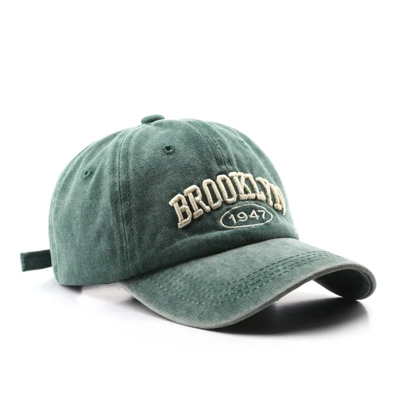 Casquette Baseball Brooklyn Alphabet Coton - Style Cowboy Ajustable Unisexe Outdoor