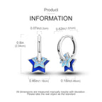 Pendientes de aro con cristales en plata de ley 925: un diseño elegante para mujer.