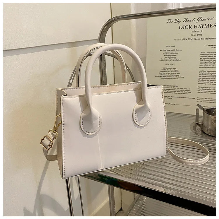 Bolso Negro Elegante — Doble Asa Bandolera Retro FuturaTrend