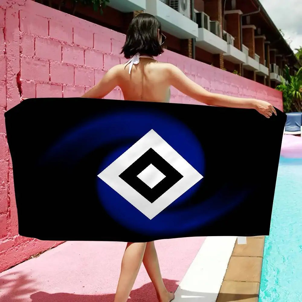 Serviette de Plage Hamburger SV Microfibre Colorée - Séchage Rapide Yoga Spa Gym Piscine