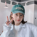 Gorra de béisbol de algodón con el alfabeto de Brooklyn - Unisex ajustable estilo vaquero para exteriores