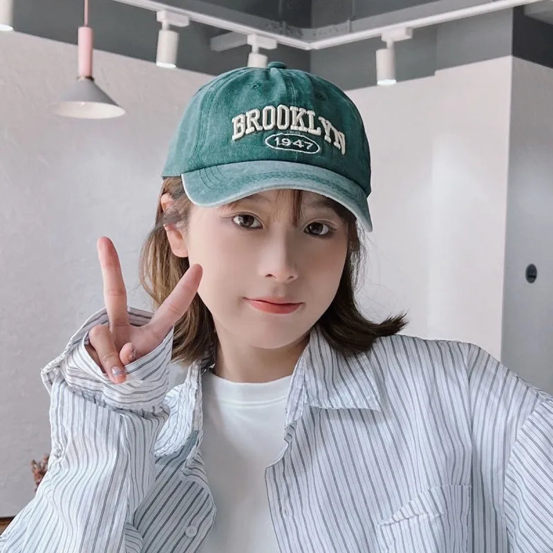 Casquette Baseball Brooklyn Alphabet Coton - Style Cowboy Ajustable Unisexe Outdoor