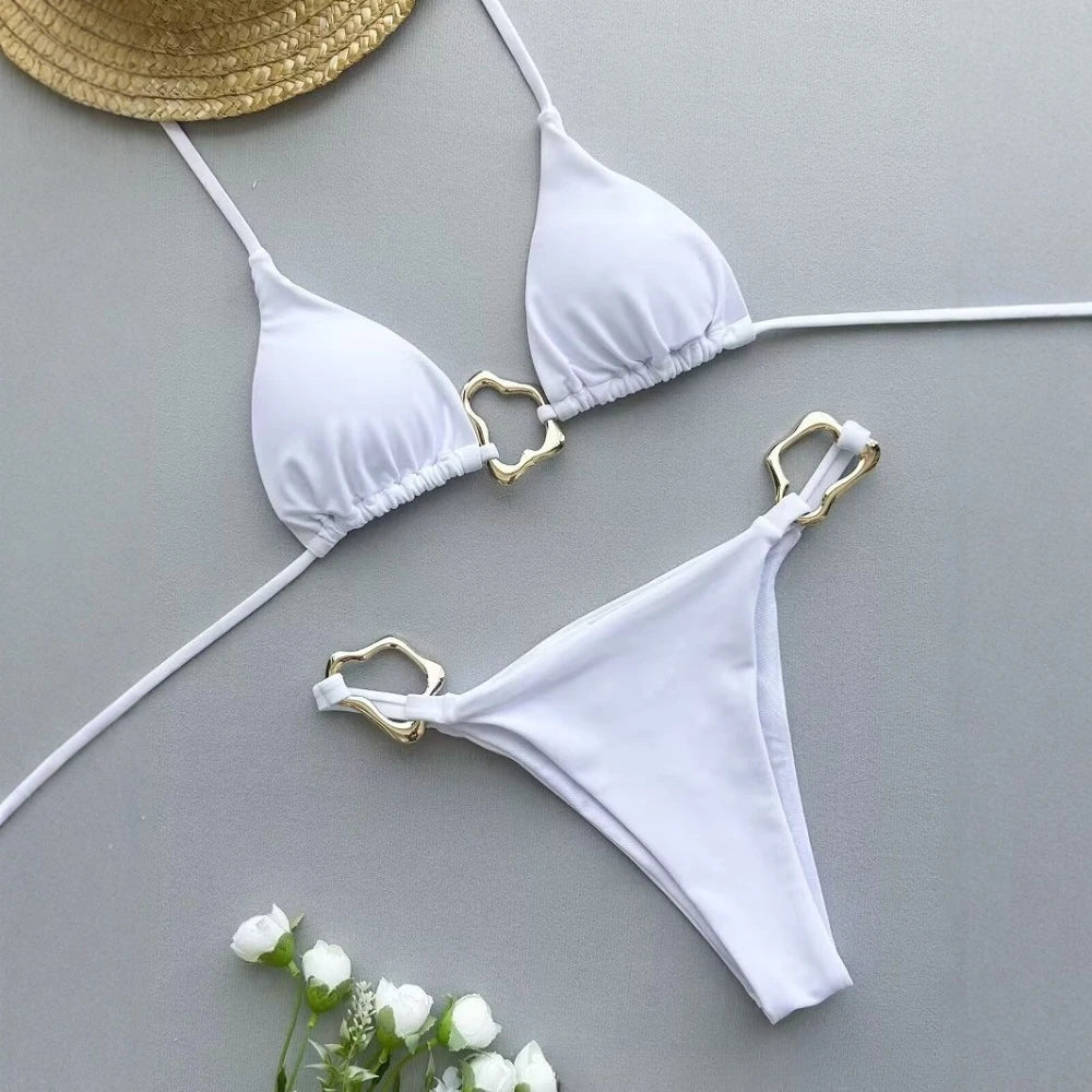 Micro Bikini Sexy Femme Push-Up - Maillot de Bain Brésilien Deux Pièces Plage
