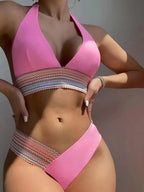Bikini sexy 2026 para mujer, estilo halter, tanga y cintura alta - Traje de baño brasileño de dos piezas