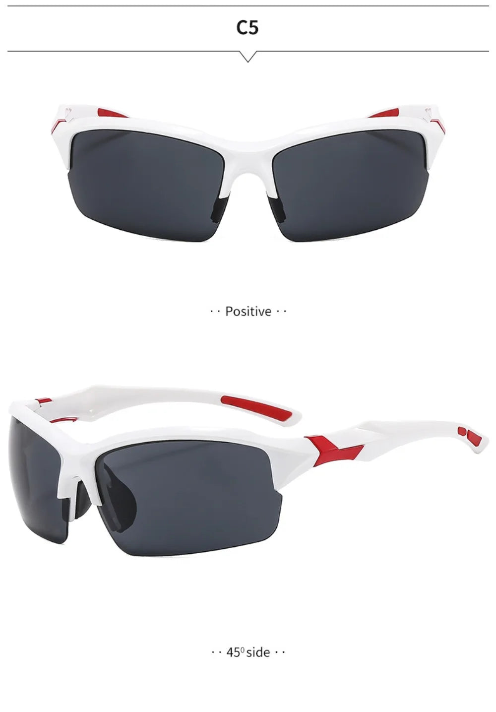 Lunettes de Soleil Sport Cyclisme Homme - Polarisées Légères Coupe-Vent