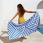 Serviette de Plage Séchage Rapide Anti-Sable - Natation Absorbante Compacte Fleurs