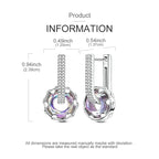 Pendientes de aro con cristales en plata de ley 925: un diseño elegante para mujer.
