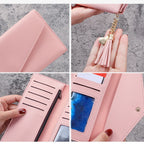 Billetera de mujer de cuero larga - Clutch tarjetero multifunción FuturaTrend