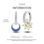 Pendientes de aro con cristales en plata de ley 925: un diseño elegante para mujer.