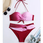 Women's Summer Sexy Push-Up Gradient Bikini - Brazilian Two-Piece Beach Swimsuit