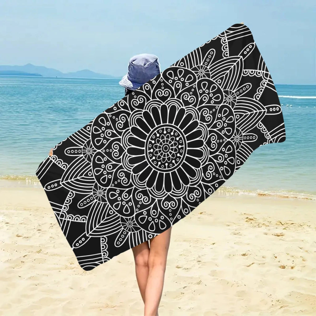 Serviette de Plage Bohème Microfibre - Séchage Rapide Multifonction Voyage