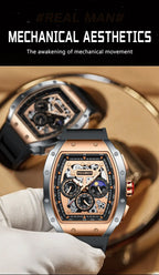 Montre Homme Sport Chronographe Waterproof — Quartz Multifonction 3ATM