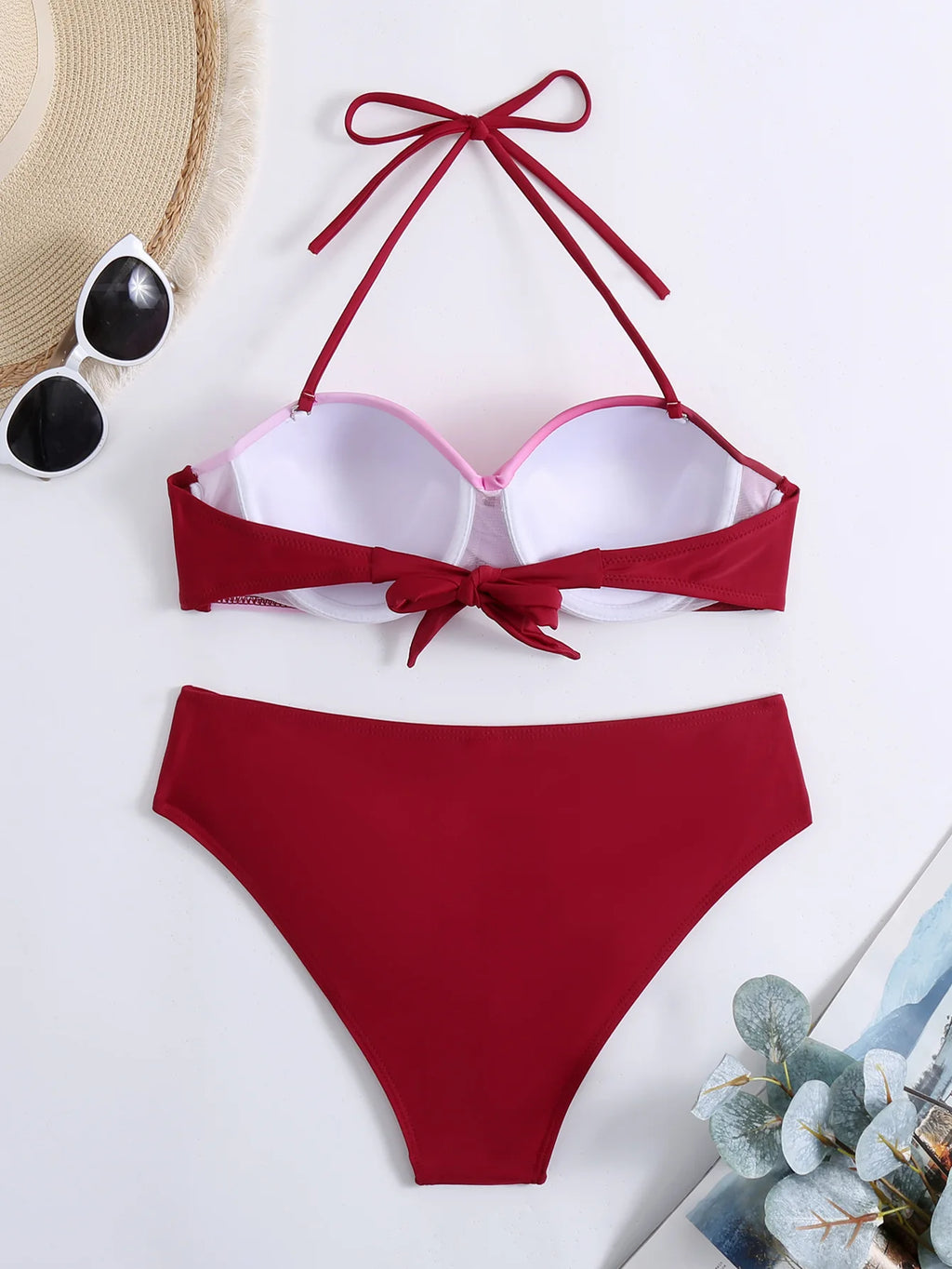 Bikini Femme Été Sexy Push-Up Dégradé - Maillot de Bain Brésilien Deux Pièces Plage