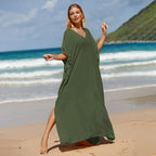 Robe de Plage Longue Cover Up - Paréo Kaftan Maxi Oversize Été