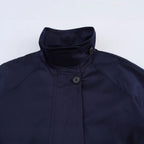 Women's Midnight Blue Cape Streetwear Coat – Avant-Garde Urban Style | FuturaTrend