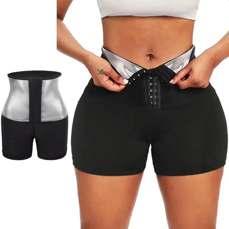 Pantalon Sauna Sudation Femme – Gaine Amincissante Taille & Cuisses, Noir XXL