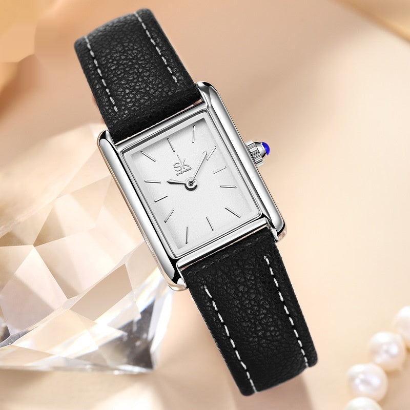 Montre Femme Retro Quartz - Petit Cadran Carré Tendance