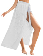 Floral Sheer Sarong Skirt — Women's Summer 2026 Swimsuit Cover-Up
