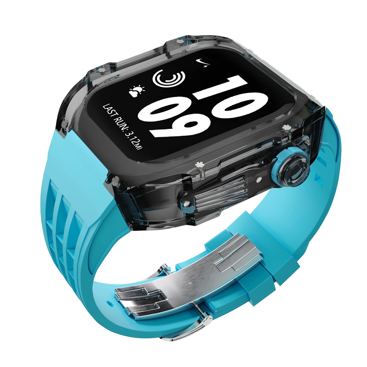 Bracelet Montre Silicone Transparent - Caoutchouc Fluoré