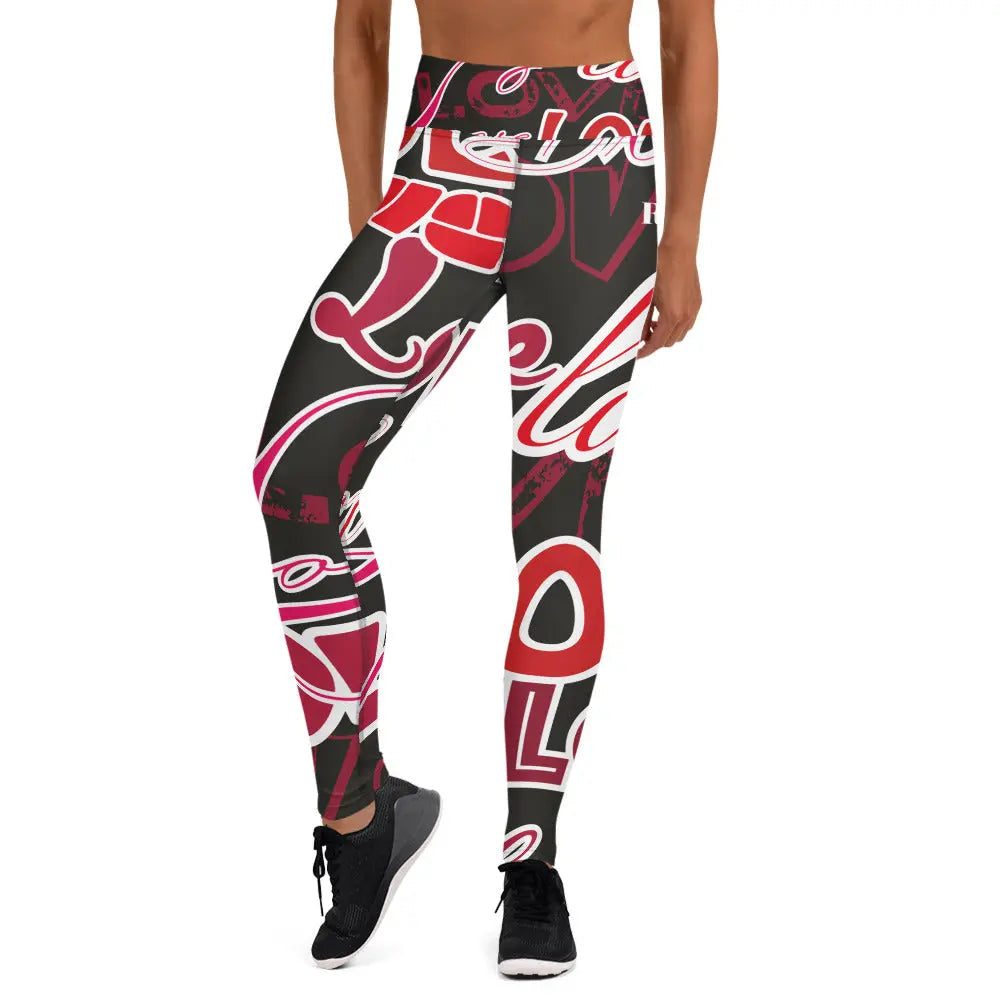 Legging Yoga Femme Imprimé All-Over – Confort & Flexibilité, Taille Haute – Modèle 3
