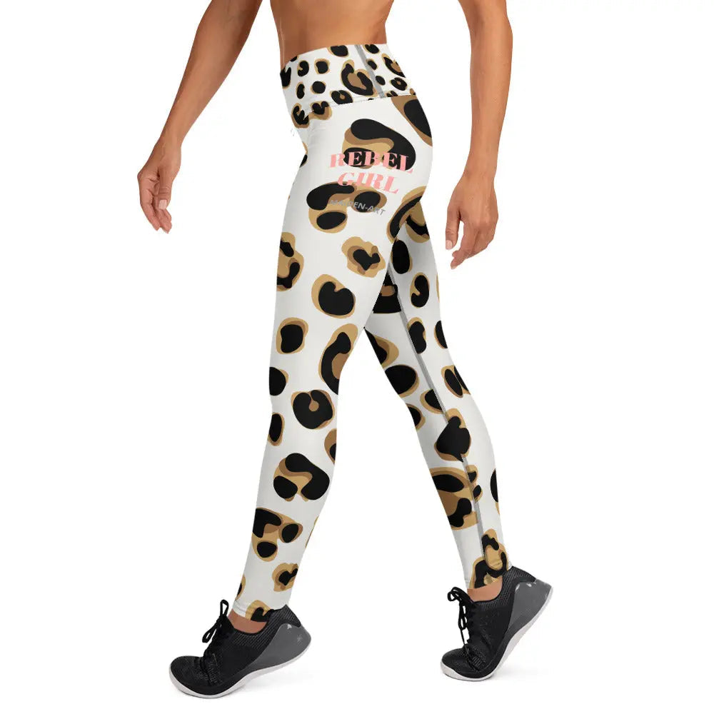 Legging Yoga Femme Imprimé All-Over – Stretch 4 Directions, Taille Haute