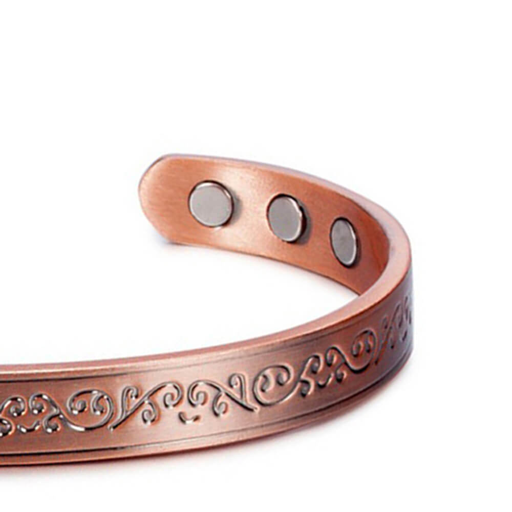 Bracelet Magnétique Cuivre Motifs Femme
