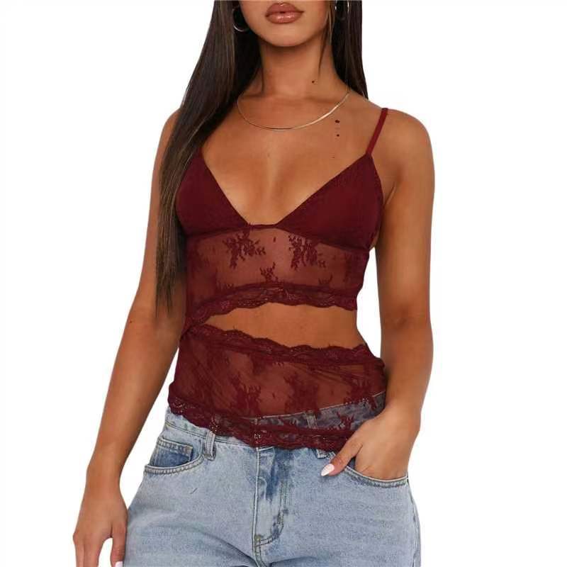 Bralette Dentelle Dos Nu Bretelles Femme - Candy Colors
