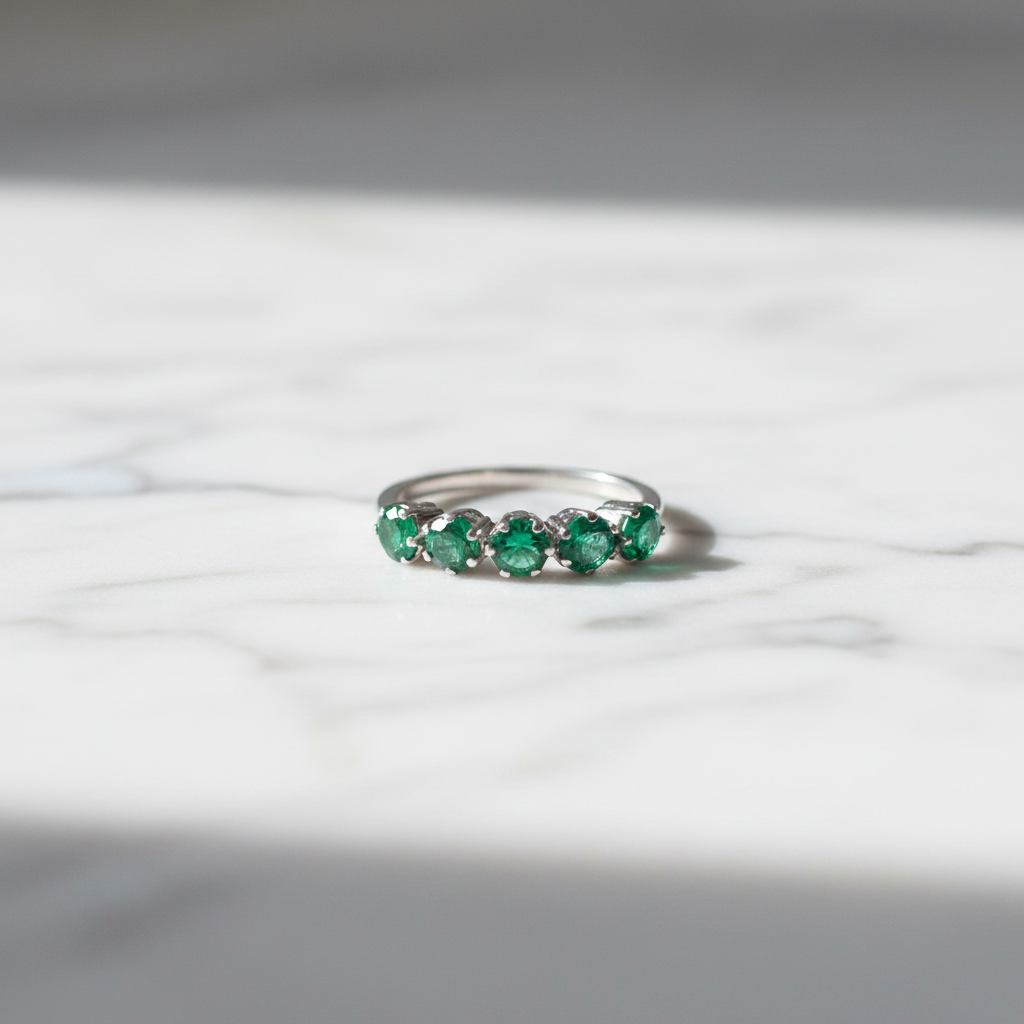 Bague émeraude marbre