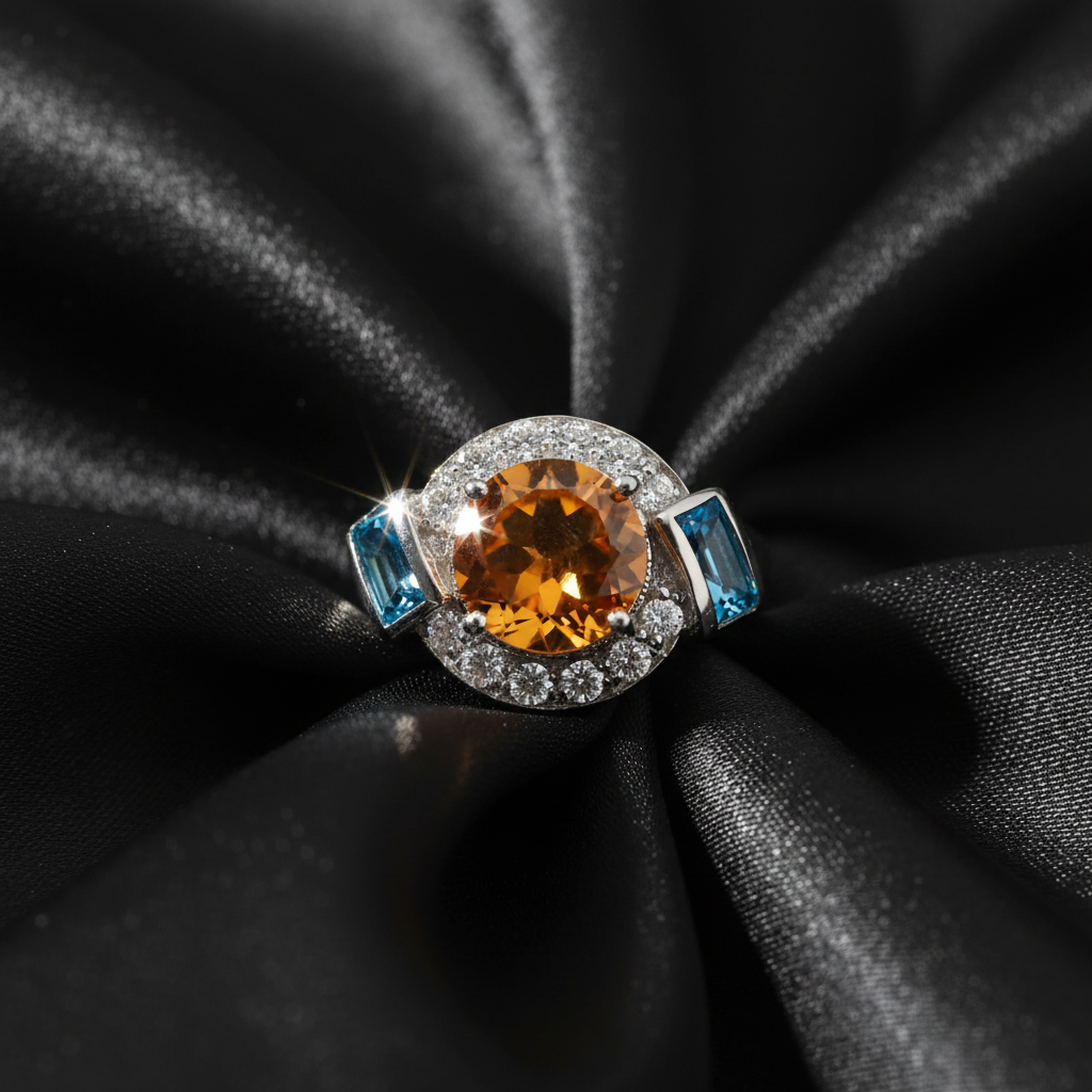 Bague satin noir
