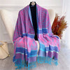 Écharpe Châle Jacquard Bohème Femme — Pashmina Polyester 70x180cm 6 Motifs