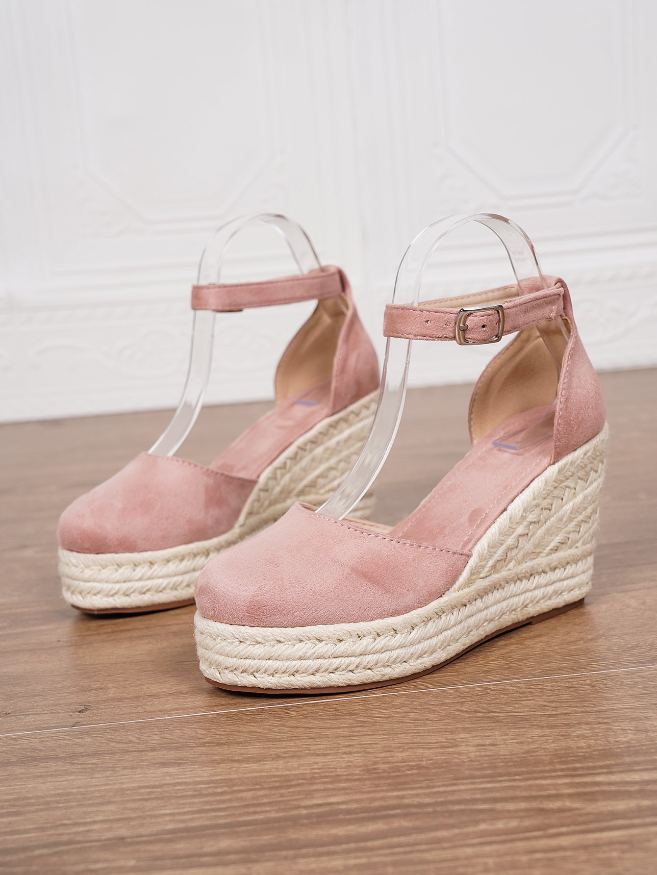 Women's Summer Platform Espadrille Sandals - Suede Ankle Strap