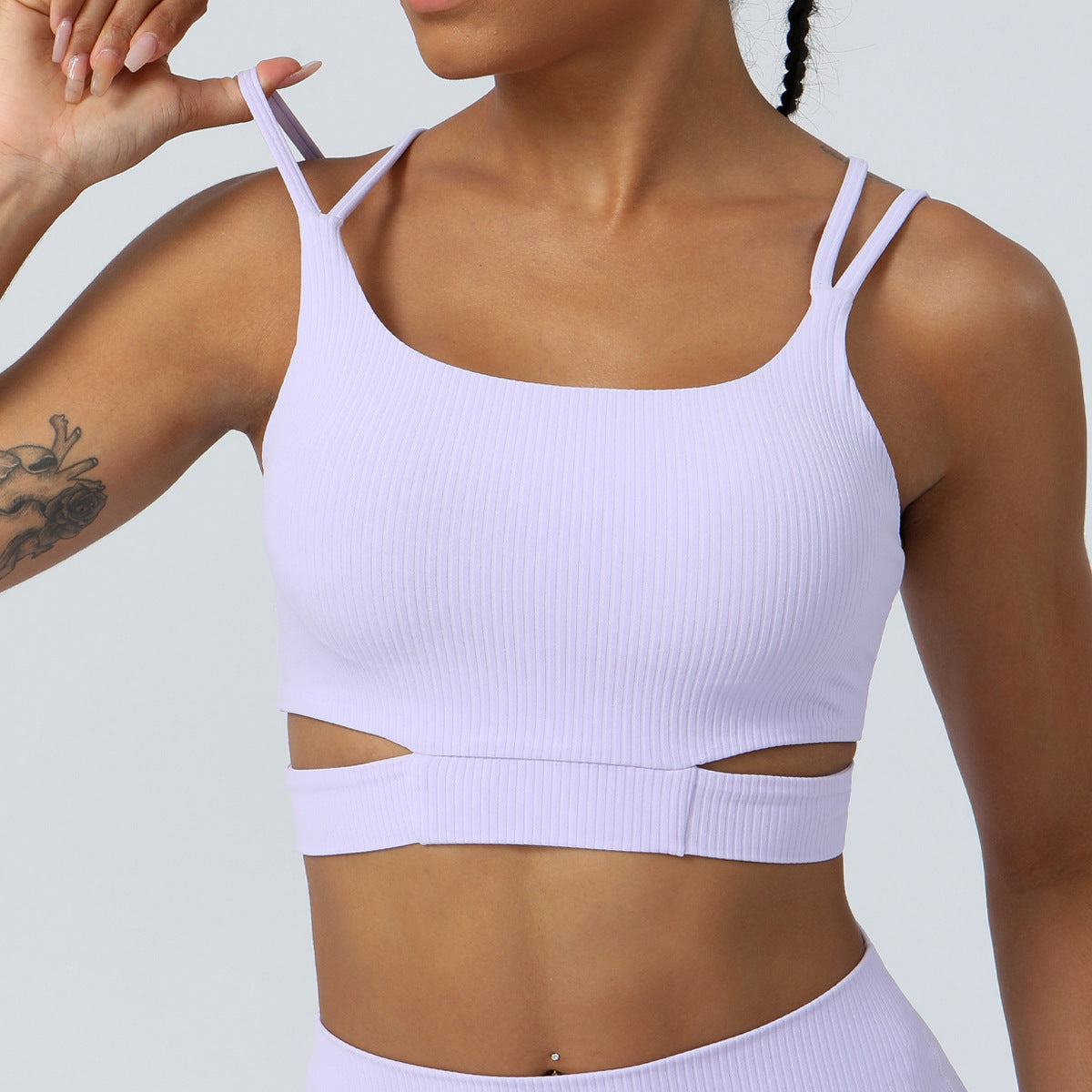 Top Sport Dos Nu Côtelé Femme - Gilet Fitness Slim