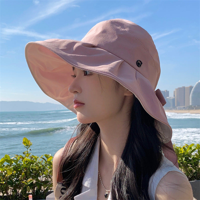 Chapeau de Soleil Pliable Grand Bord Anti-UV — Femme Été 2026