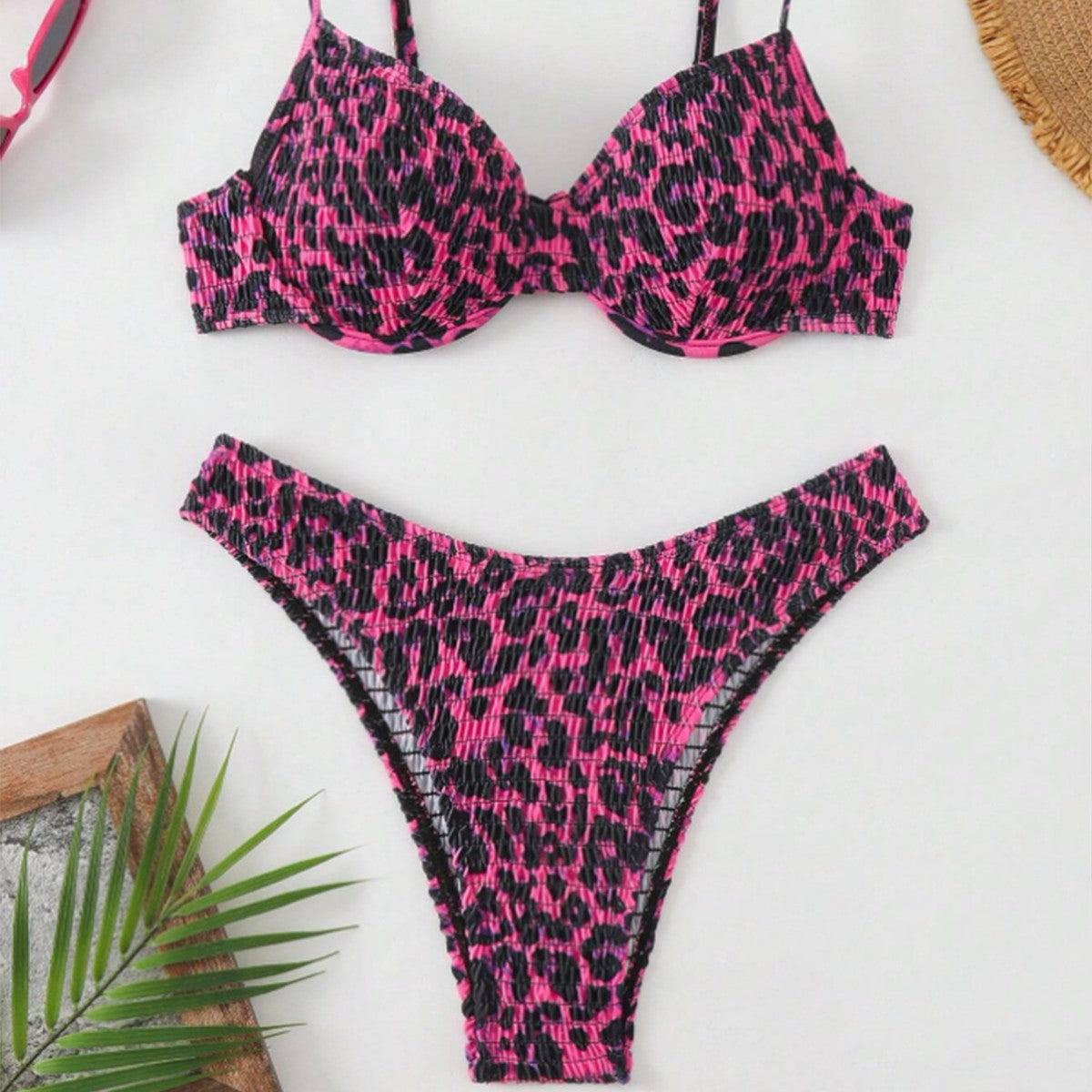 Sexy Leopard Backless Bikini — Women's Two-Piece Swimsuit Summer 2026