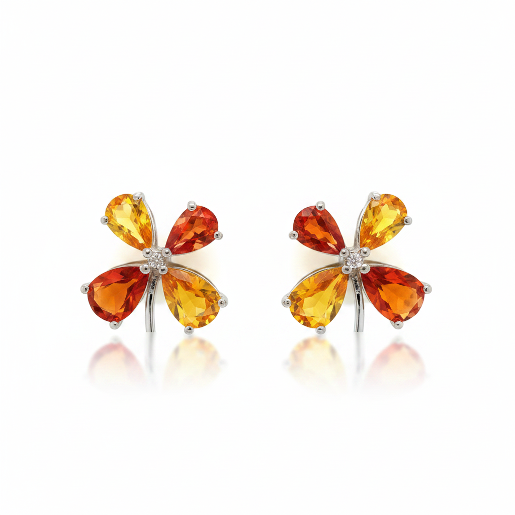 Boucles florales fond blanc