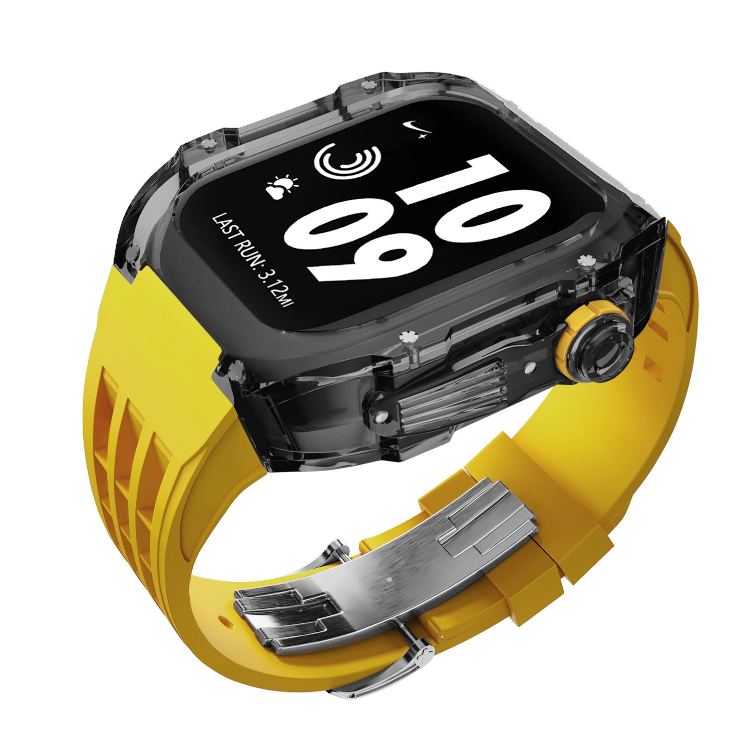 Bracelet Montre Silicone Transparent - Caoutchouc Fluoré