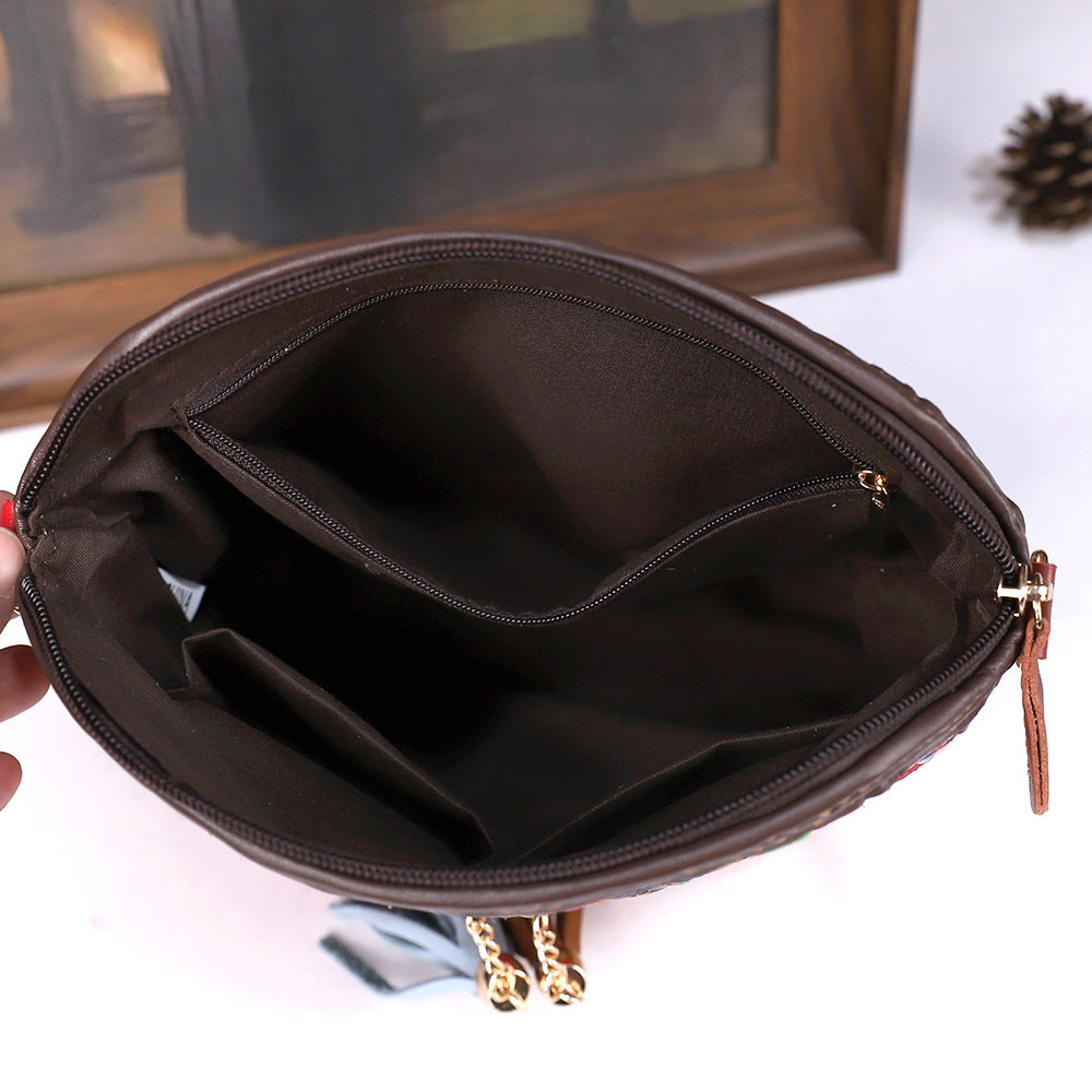 Sac Femme Cuir Première Couche Coloré Tressé — Premium Luxury FuturaTrend